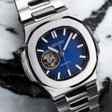 Seiko Mod Nautilus "Open Heart Dark Blue"