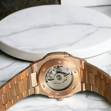 Seiko Mod Nautilus "Rose Gold Black"