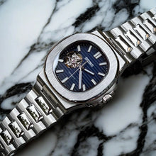 Seiko Mod Nautilus "Open Heart Dark Blue"