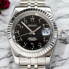 Seiko Mod Datejust "Black Arabic"