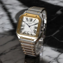 Seiko Mod Santos "Two Tone Gold & Steel"