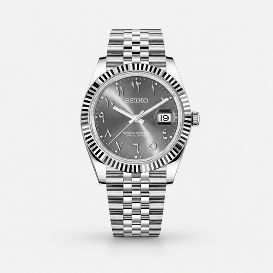 Seiko Mod Datejust "Arabic Grey"