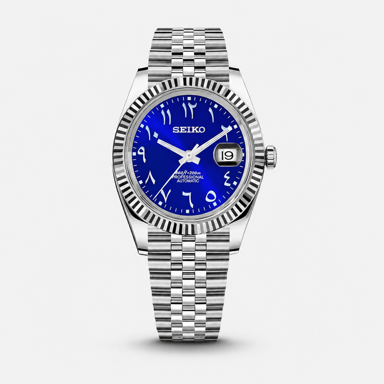 Seiko Mod Datejust "Blue Arabic"