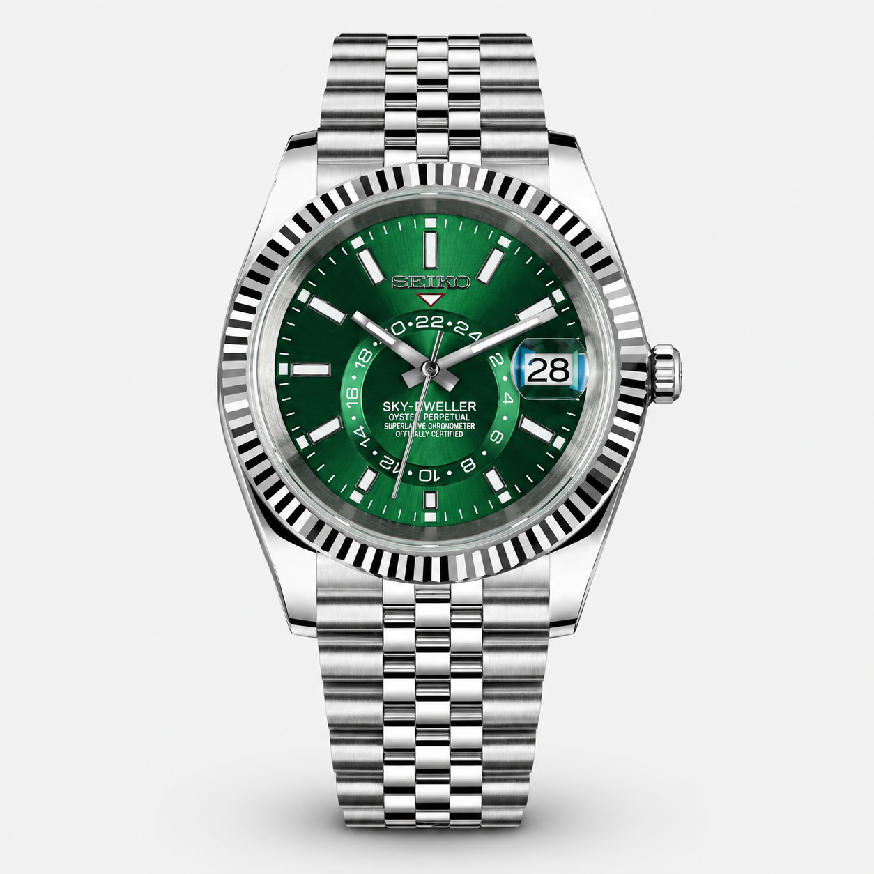 Seiko Mod Sky-Dweller "Green Dial"