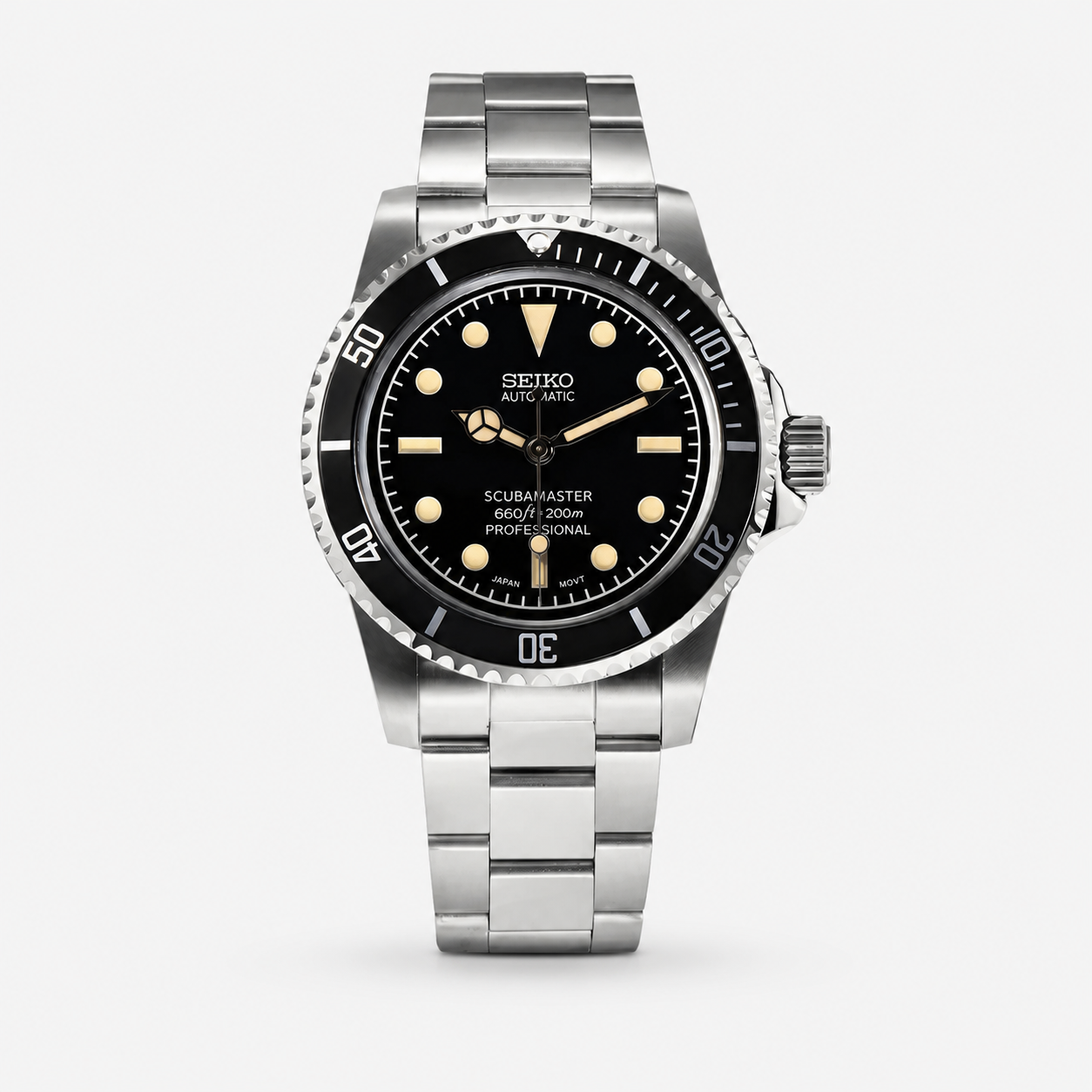 Seiko Mod Submariner "Vintage Black"