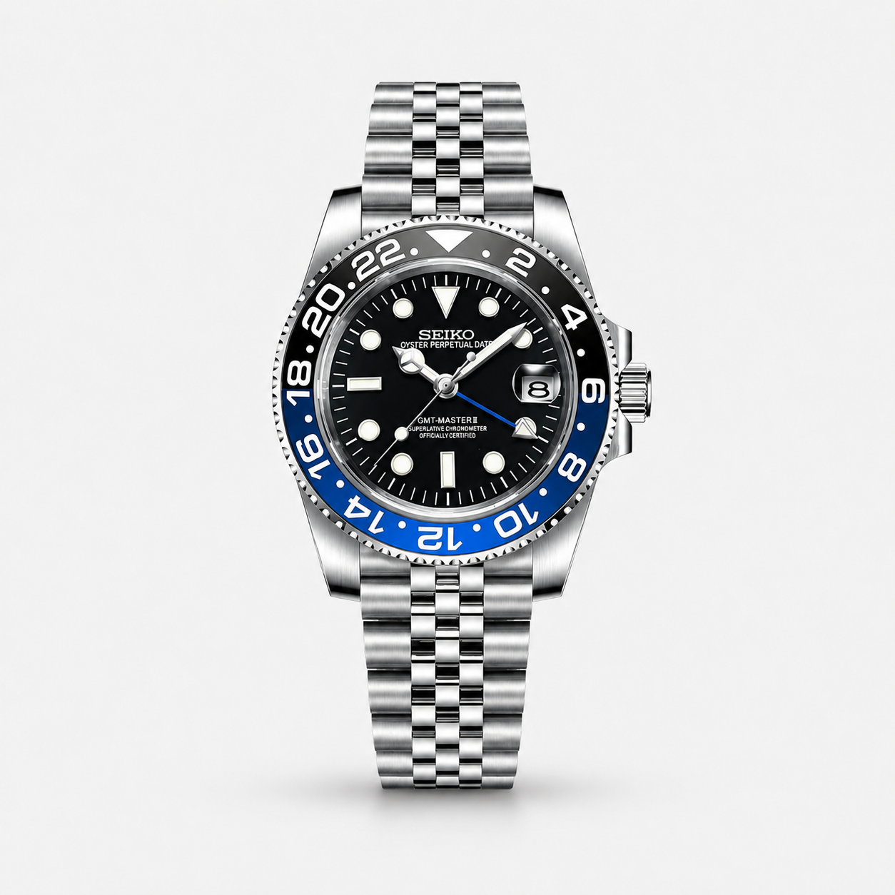 Seiko Mod GMT MASTER II "Batman"