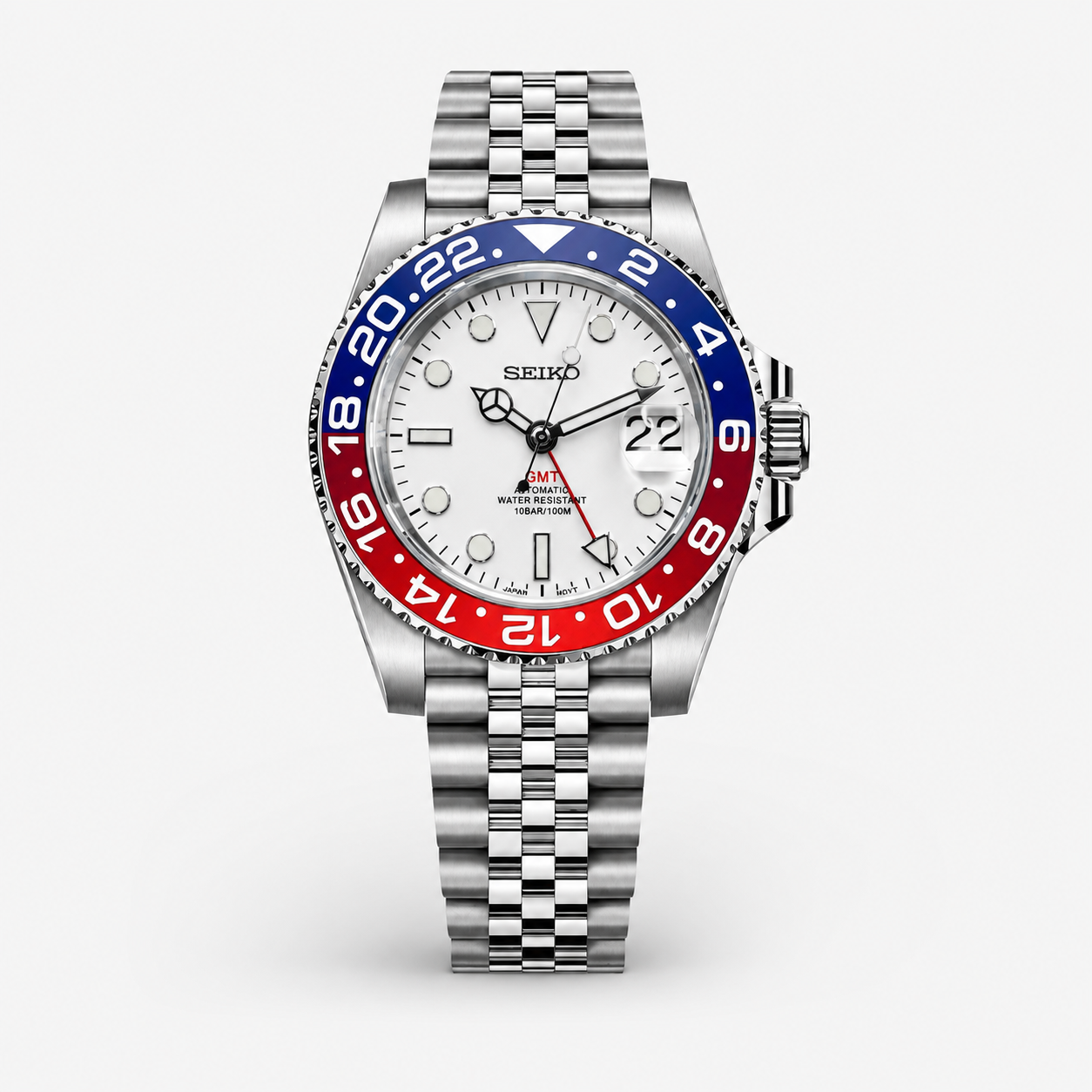 Seiko Mod GMT "White Pepsi"