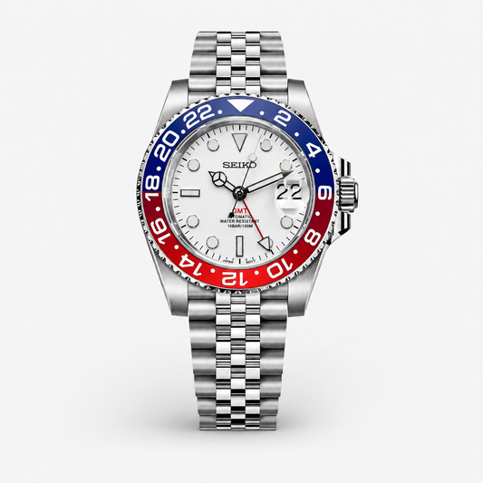 Seiko Mod GMT "White Pepsi"