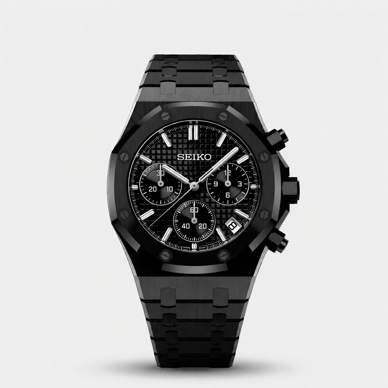Seiko Mod Royal Oak Chronograph "Black Panther"