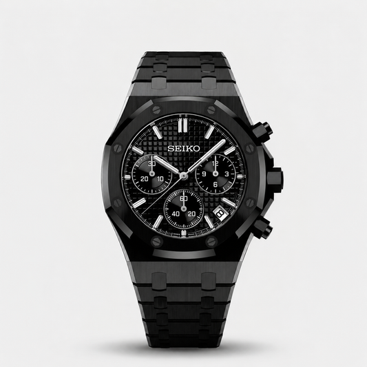 Seiko Mod Royal Oak Chronograph "Black Panther"