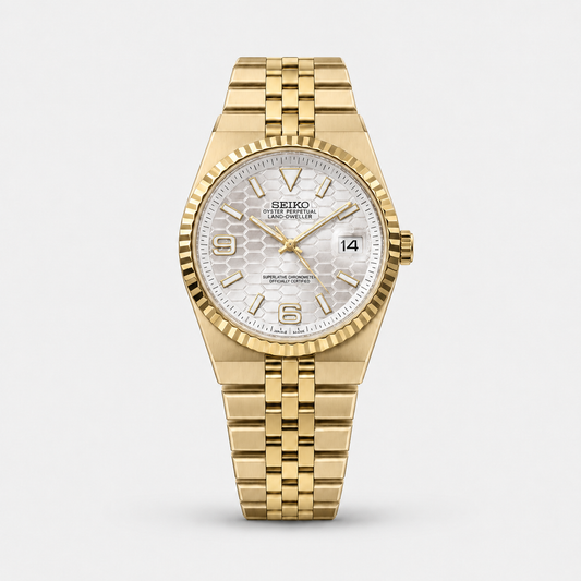 Seiko Mod Land-Dweller "Gold/White"