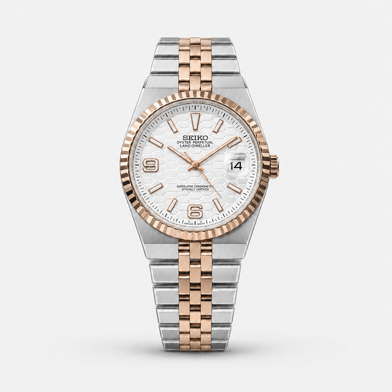 Seiko Mod Land-Dweller "Rose/Silver White"