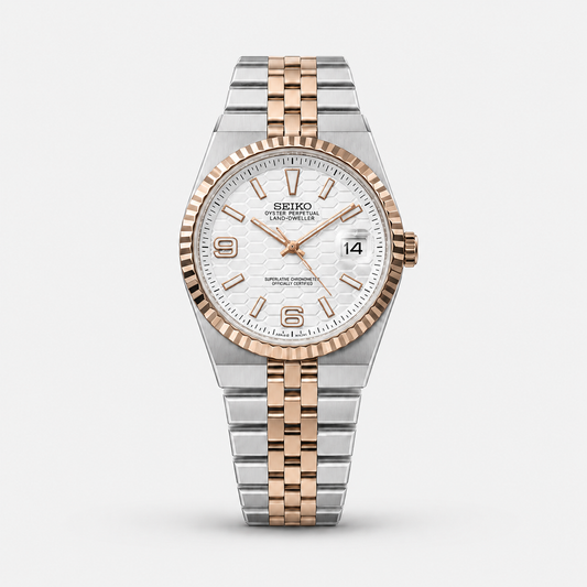 Seiko Mod Land-Dweller "Rose/Silver White"