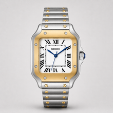 Seiko Mod Santos "Two Tone Gold & Steel"