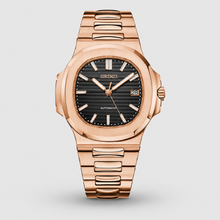 Seiko Mod Nautilus "Rose Gold Black"