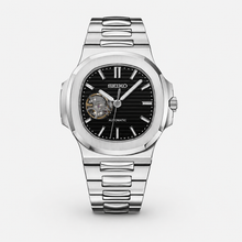 Seiko Mod Nautilus "Open Heart Black"