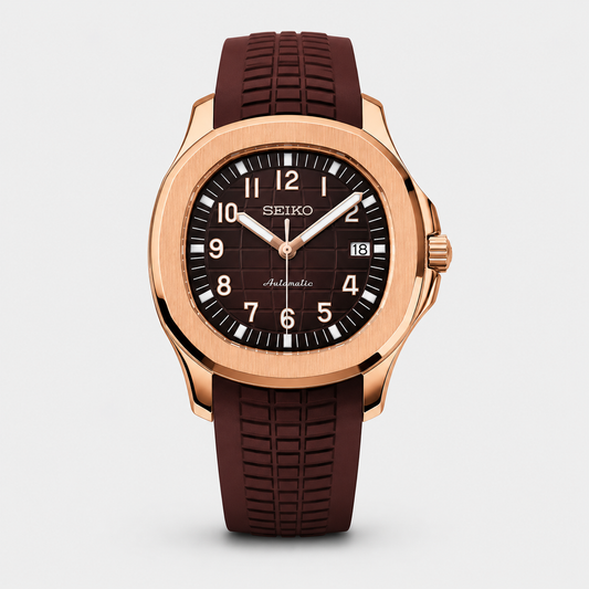Seiko Mod Aquanaut "Rose Gold Burgundy"