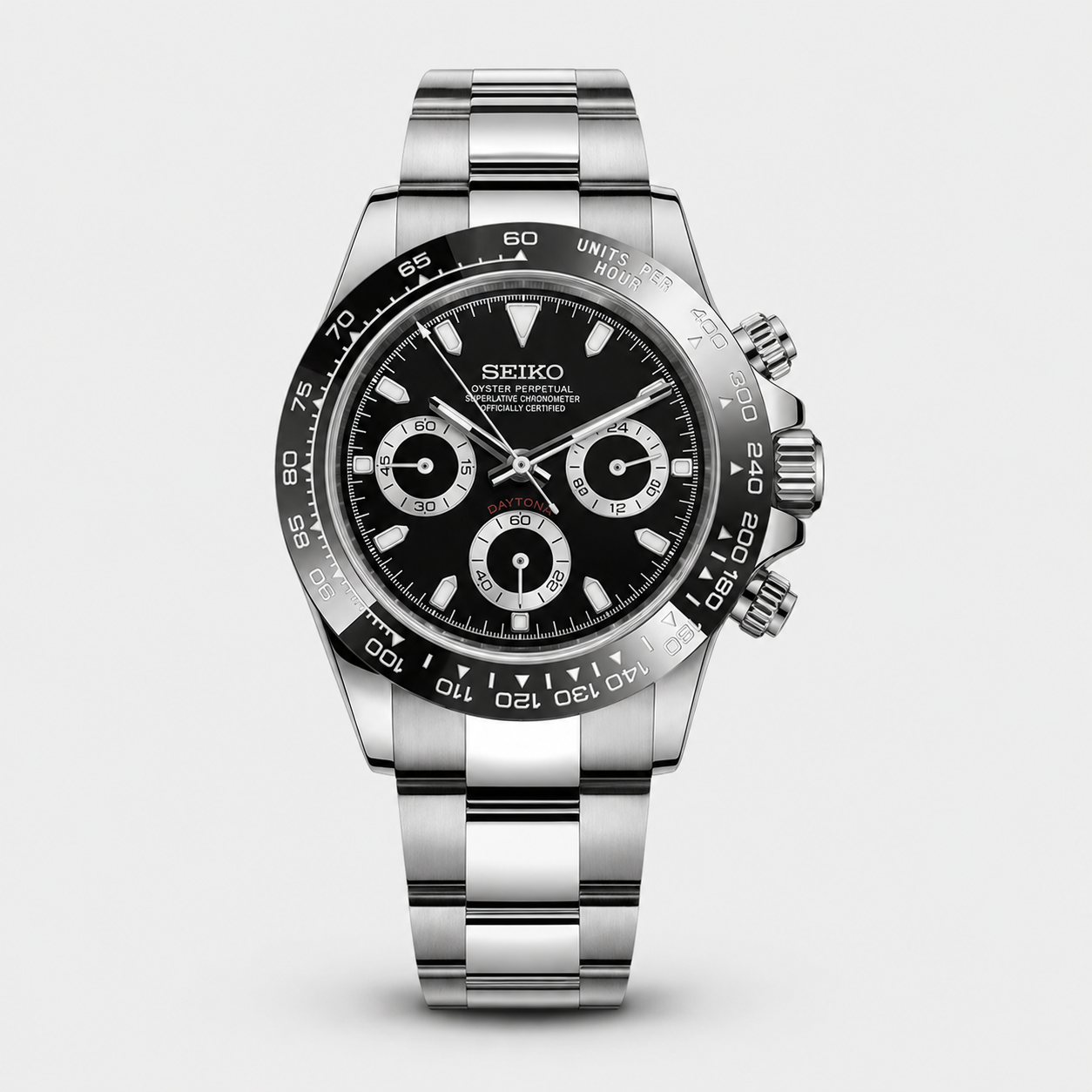 Seiko Mod Daytona "Panda Platinum"