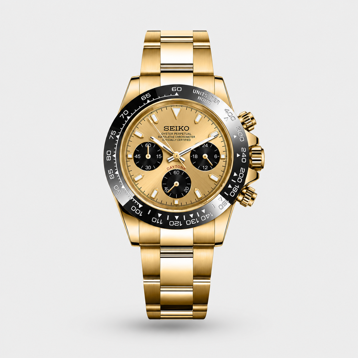 Seiko Mod Daytona "Gold/Black"