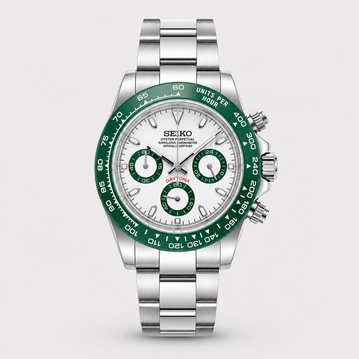 Seiko Mod Daytona "Green/White"
