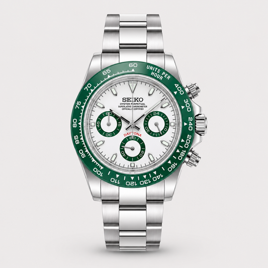Seiko Mod Daytona "Green/White"
