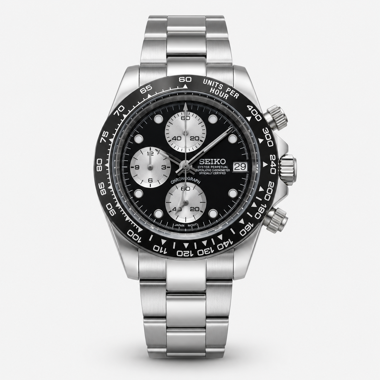 Seiko Mod Daytona "Day Black"