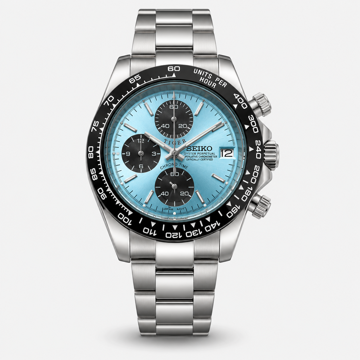 Seiko Mod Daytona "Day Ice Blue"