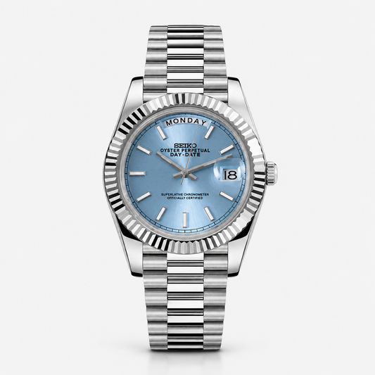 Seiko Mod Day-Date "Ice Blue"
