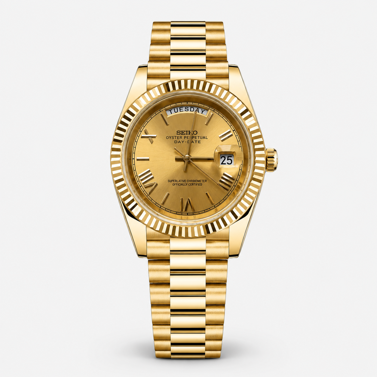 Seiko Mod Day-Date "Full Yellow Gold"