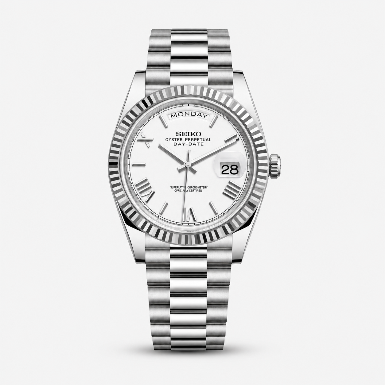 Seiko Mod Day-Date "Royal White"