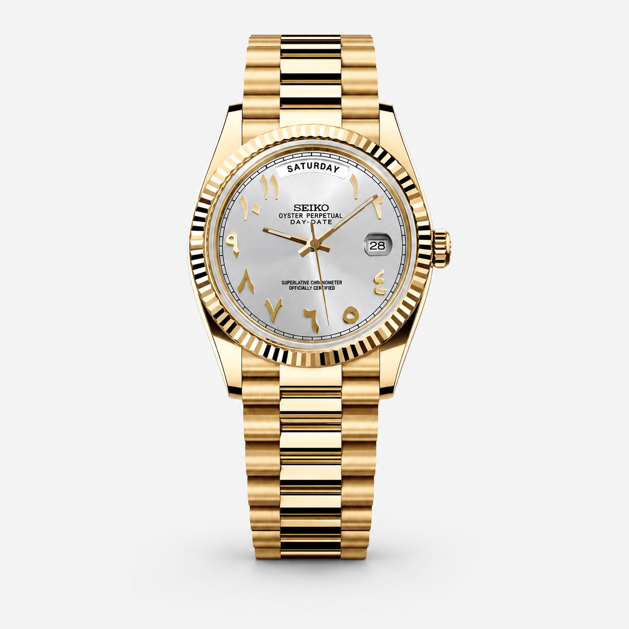 Seiko Mod Day-Date "Gold Arabic"