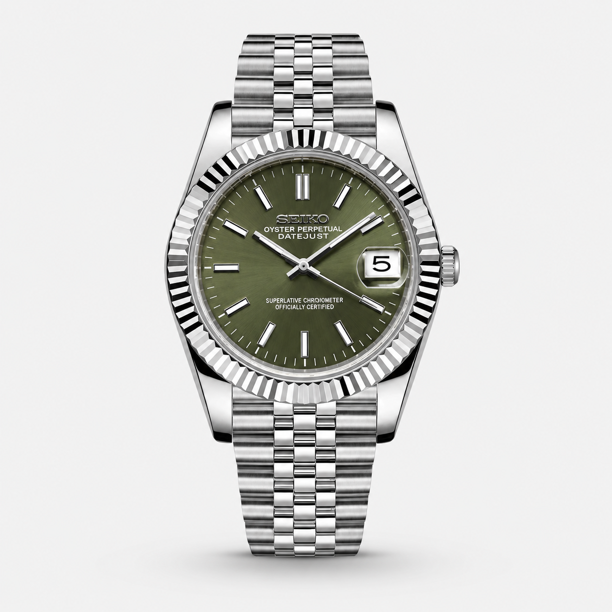 Seiko Mod Datejust "Olive Green"