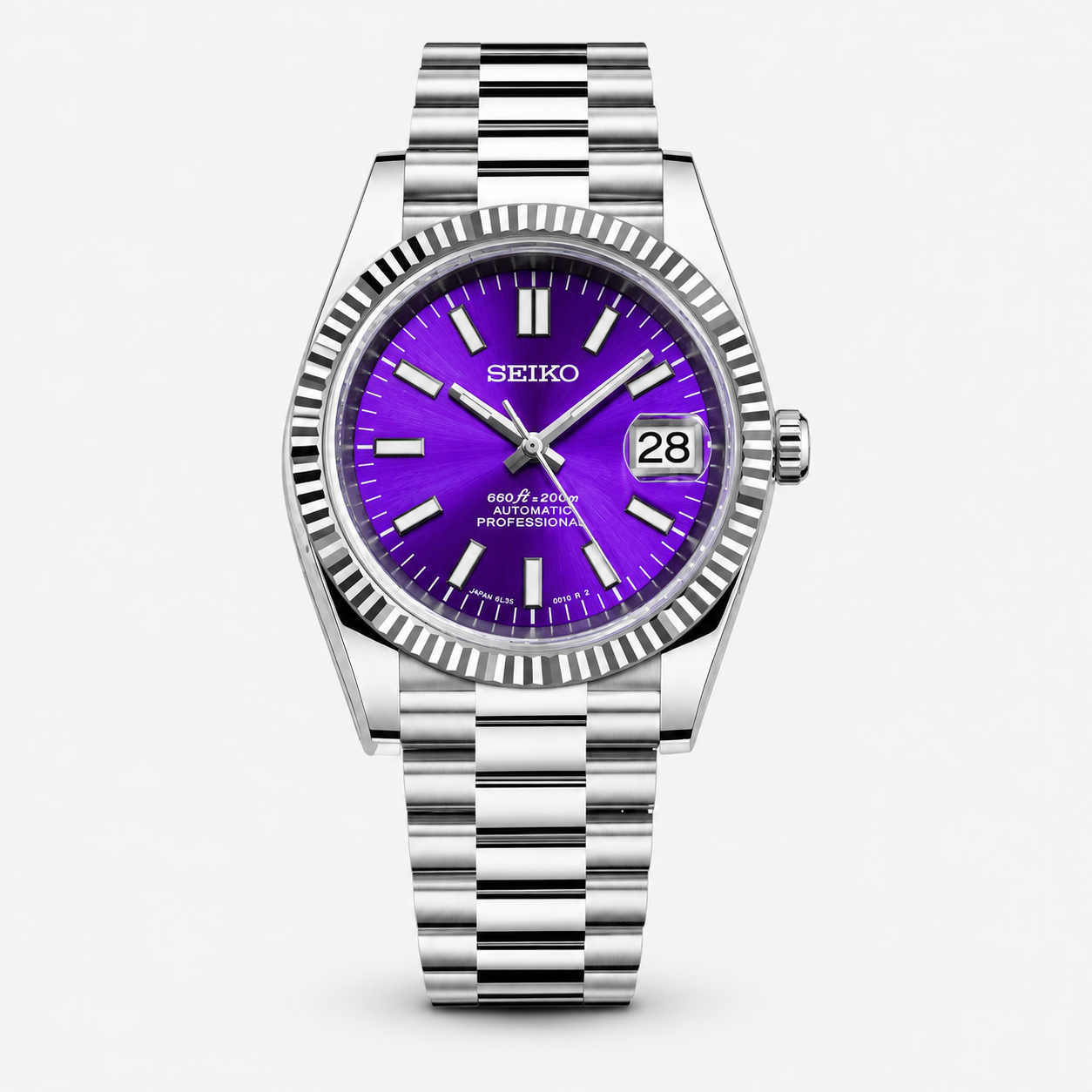 Seiko Mod Datejust "Violet Purple"