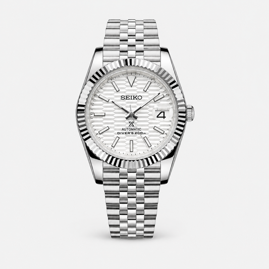 Seiko Mod Datejust "Textured White"