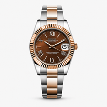 Seiko Mod Datejust "Two-Tone Rose Gold Chocolate Roman"