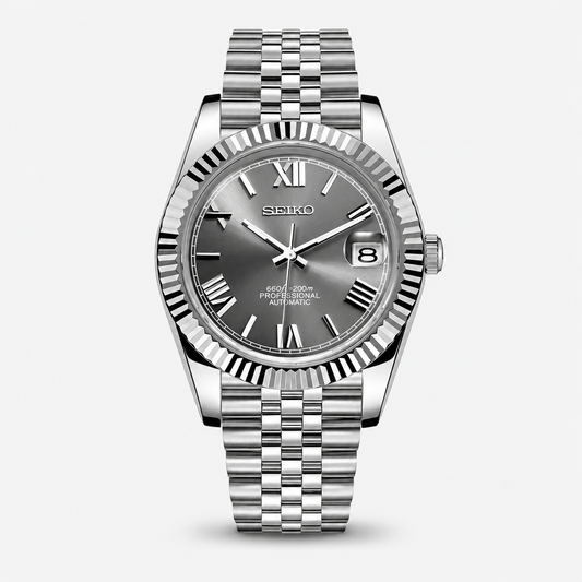 Seiko Mod Datejust "Grey Roman"