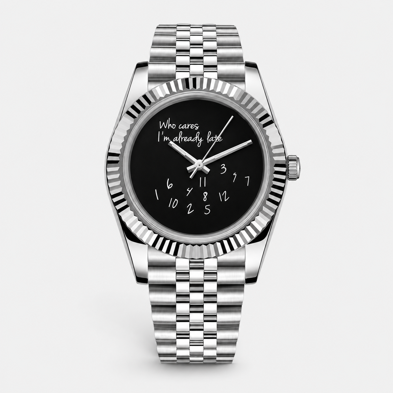 Seiko Mod Datejust Black "Who Cares"