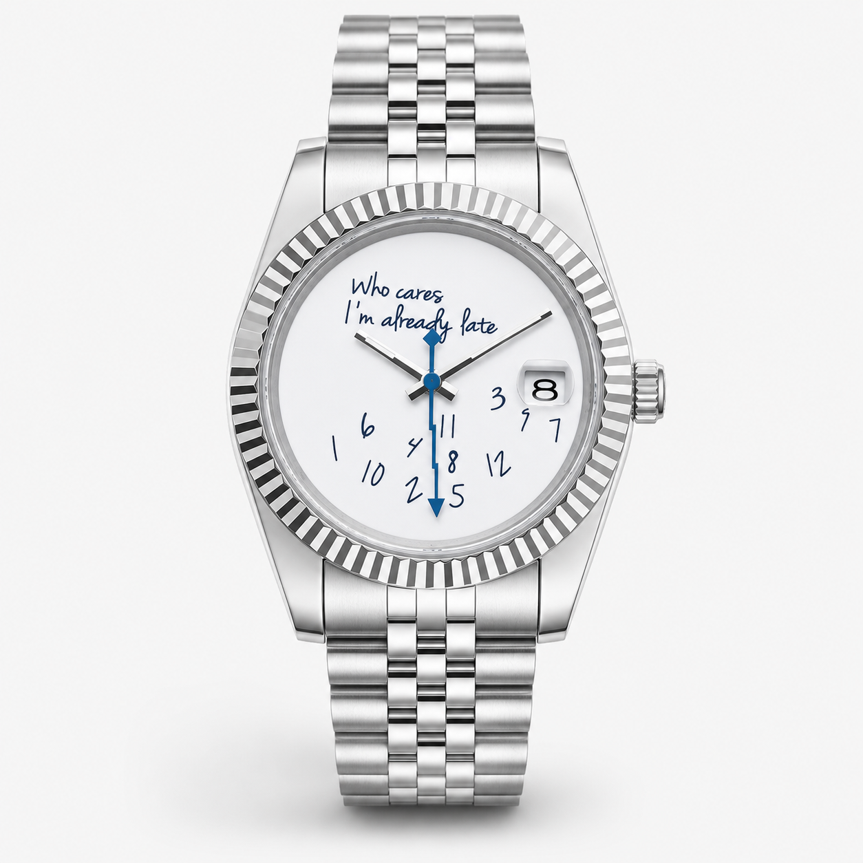 Seiko Mod Datejust White "Who Cares"
