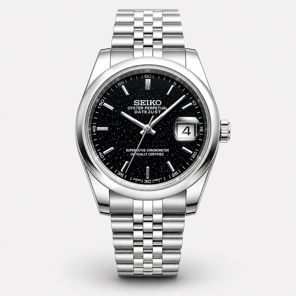 Seiko Mod Datejust "Galaxy Black"
