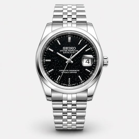 Seiko Mod Datejust "Galaxy Black"