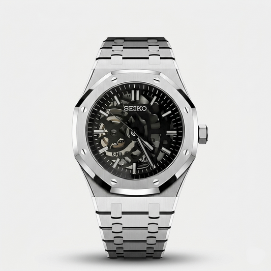 Seiko Mod Royal Oak "Skeleton Silver"