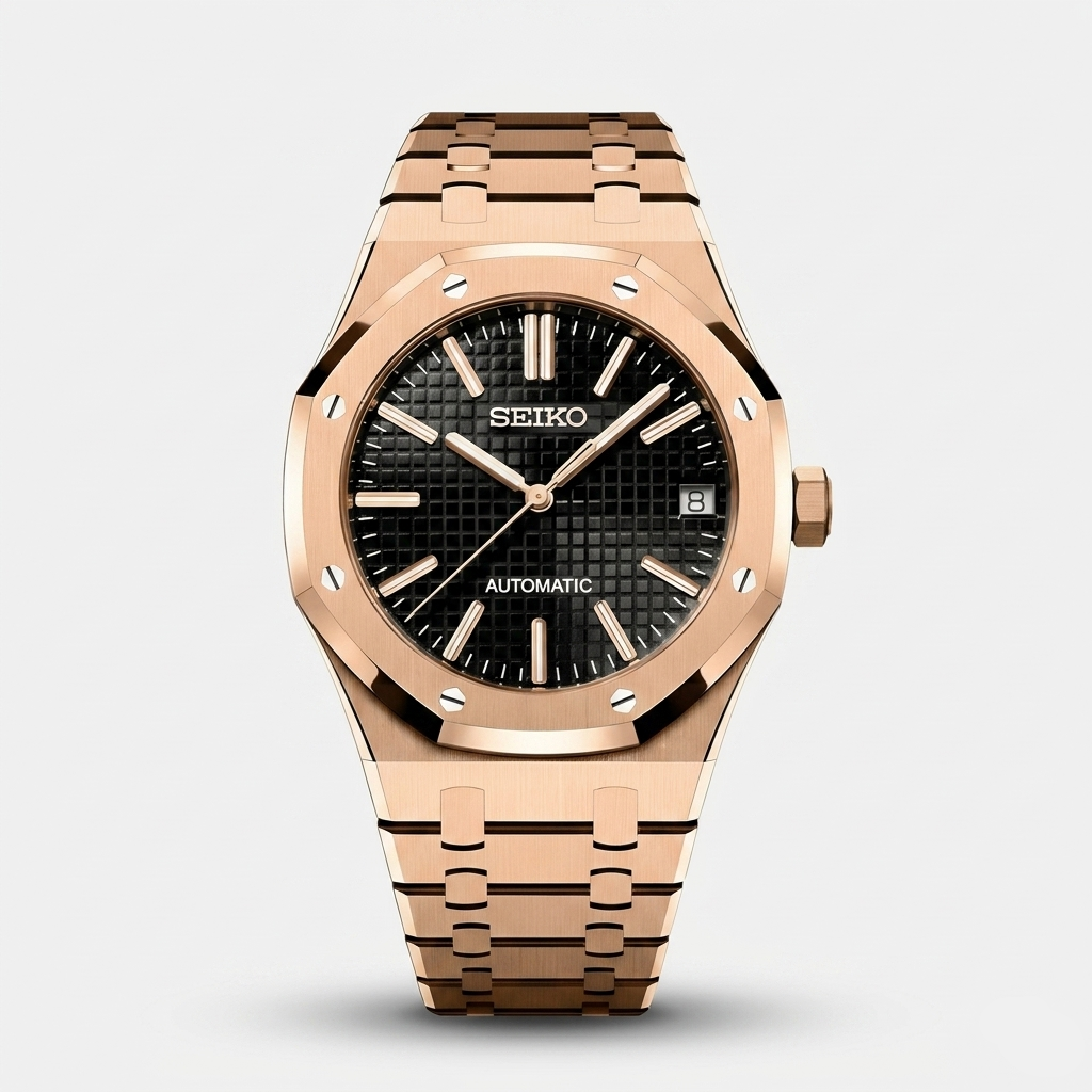 Seiko Mod Royal Oak "Rose Gold"