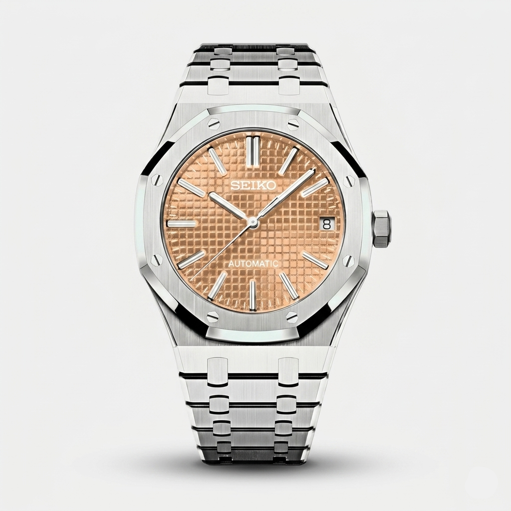 Seiko Mod Royal Oak "Champagne Rosé"